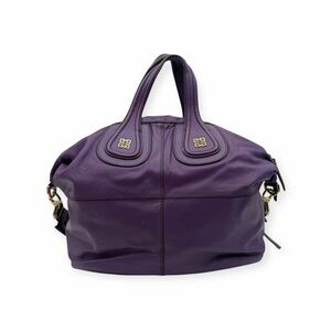 Givenchy Nightingale Leather Satchel Bag – Purple